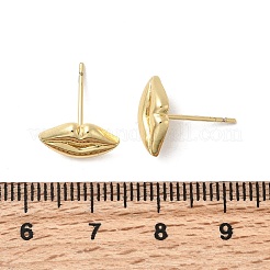 Brass Lip Stud Earrings&nbsp;EJEW-F395-02G