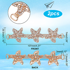 2Pcs Alloy Decorative Shoe Chain Belts&nbsp;FIND-PH0006-52