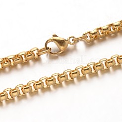 304 Stainless Steel Box Chain Necklaces&nbsp;NJEW-M124-08