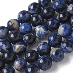 Natural South Africa Sodalite Beads Strands&nbsp;X-G-S259-35-10mm