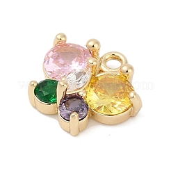 Brass Micro Pave Cubic Zirconia Pendants&nbsp;LS-KK-Z094-16G-01