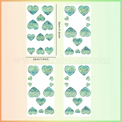 4PCS 2 Styles PVC Stickers Dazzling Color Window Stickers 3D Laser Heart Shaped Electrostatic Glass Window Stickers&nbsp;JX829A