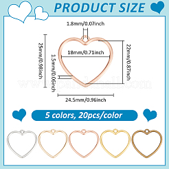 100Pcs 5 Colors Tibetan Style Alloy Pendants&nbsp;FIND-PH0025-86