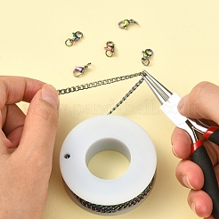 DIY Rainbow Color Chain Necklace Making Kit&nbsp;DIY-YW0005-90