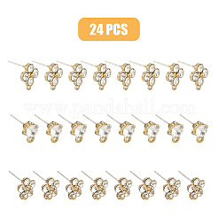 24Pcs 3 Style Alloy Stud Earring Findings&nbsp;FIND-FH0006-52