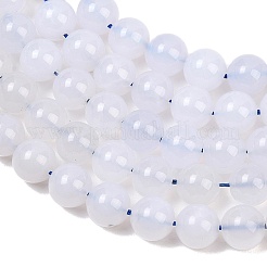 Natural Blue Chalcedony Beads Strands&nbsp;G-K310-C12-10mm