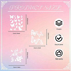 Waterproof Reflective Plastic Mirror Stickers&nbsp;DIY-WH0668-006