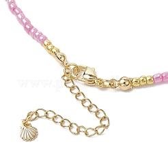 4Pcs 4 Colors Natural Cultured Freshwater Pearl & Glass Seed Beaded Necklaces&nbsp;NJEW-JN05234