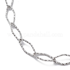 Non-Tarnish 304 Stainless Steel Rhombus Link Chain Necklace for Men Women&nbsp;STAS-B039-03P