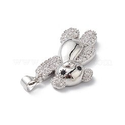 Brass Micro Pave Cubic Zirconia Pendants&nbsp;KK-M240-15H