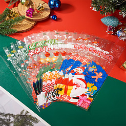 40Pcs 4 Styles  Christmas Theme OPP Self-adhesive Cookie & Snacks Package Bags&nbsp;CON-TAC0010-90A