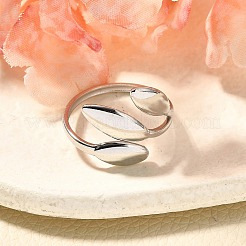 304 Stainless Steel Open Cuff Rings for Unisex&nbsp;RJEW-R010-07S