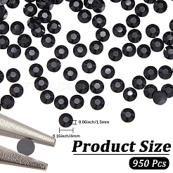 950Pcs Resin Rhinestone Cabochons&nbsp;CRES-WH20004-03F