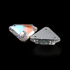 Triangle Shape Sew on Rhinestone&nbsp;GLAA-WH0033-55A-01