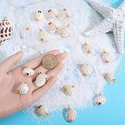 20Pcs Natural Spiral Shell Copper Wire Wrapped Pendants&nbsp;FIND-SC0005-90