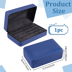 Rectangle PU Leather Ring Organizer Boxes&nbsp;CON-WH0089-240A