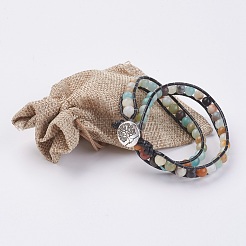 Natural Gemstone Wrap Bracelet&nbsp;BJEW-JB03613