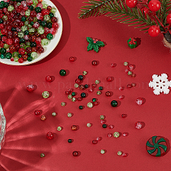 750Pcs 5 Colors Spray Painted Crackle Glass Beads&nbsp;CCG-ME0001-01