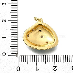 Brass Micro Pave Cubic Zirconia Pendants&nbsp;KK-D339-22G