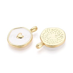 Brass Enamel Pendants&nbsp;KK-T080-67G