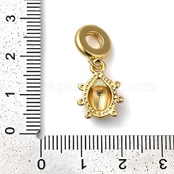 Brass Enamel European Dangle Charms&nbsp;KK-K345-07G