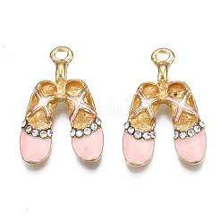 Rack Plating Alloy Enamel Pendants&nbsp;X-ENAM-T011-130A