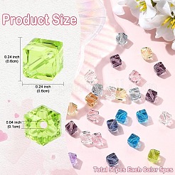 50Pcs 10 Colors Glass K9 Glass&nbsp;GLAA-YW0005-54