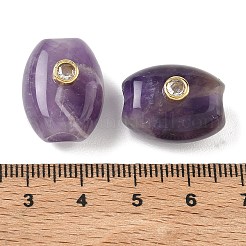 Natural Amethyst European Beads&nbsp;GG-CBA105B-02B-G