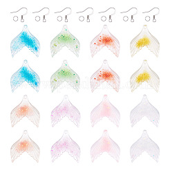 DIY Fish Tail Resin Pendants Dangle Earring Making Kits&nbsp;DIY-TA0010-71