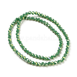 Faceted(32 Facets) Round Full Rainbow Plated Electroplate Glass Beads Strands&nbsp;EGLA-J130-FR14