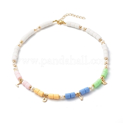 Polymer Clay Beaded Necklace Set&nbsp;NJEW-JN03621