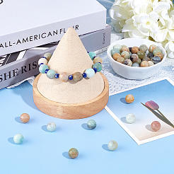 Natural Flower Amazonite Beads Strands&nbsp;G-OC0001-44