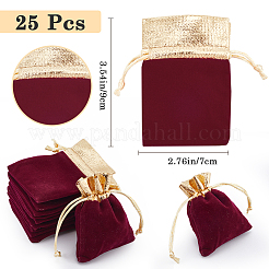 Rectangle Velvet Jewelry Pouches Bags&nbsp;TP-BBC0001-09A-02