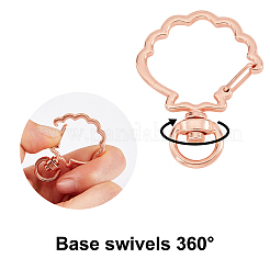 Alloy Swivel Keychain Clasp Findings&nbsp;KEYC-CA0001-04