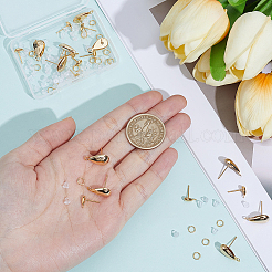 Teardrop Brass Stud Earring Findings&nbsp;KK-CN0003-41