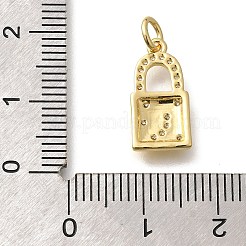Rack Plating Brass Micro Pave Cubic Zirconia Pendants&nbsp;KK-M296-18G