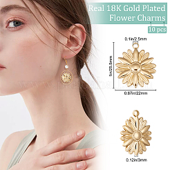 10Pcs 304 Stainless Steel Pendants&nbsp;STAS-BBC0002-07