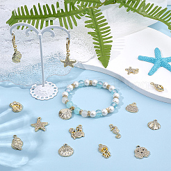 24Pcs 12 Styles Alloy Crystal Rhinestone Pendants&nbsp;FIND-BM0001-79A