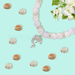 50Pcs 2 Colors Brass Rhinestone Beads&nbsp;KK-PA0001-04