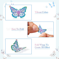 48Pcs 12 Colors 304 Stainless Steel Pendants&nbsp;STAS-TA0004-81