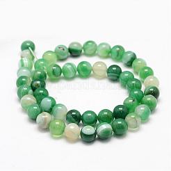 Natural Striped Agate/Banded Agate Bead Strands&nbsp;G-K155-B-6mm-08