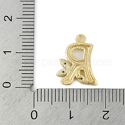Brass Crystal Rhinestone Letter Links Connector Charms&nbsp;KK-S395-06G-R