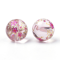 Printed Glass Beads&nbsp;GFB-Q001-12mm-E02