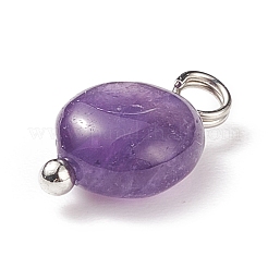 Natural Mixed Stone Charms&nbsp;PALLOY-JF01783-02