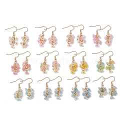 Acrylic Flower Dangle Earrings&nbsp;EJEW-JE06395