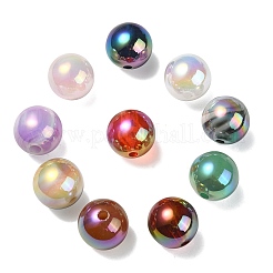 UV Plating Rainbow Iridescent Acrylic Beads&nbsp;X-PACR-E001-03