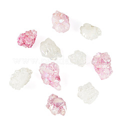 10Pcs 2 Colors Electroplated Natural Druzy Agate Beads&nbsp;G-TA0003-03