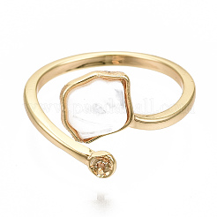 Brass Peg Bails Cuff Finger Ring Settings&nbsp;KK-S354-287-NF