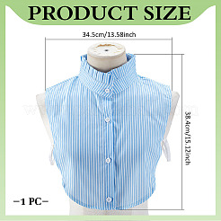 Detachable Polyester Lady Shirts Stripe False Collars&nbsp;AJEW-WH0314-864