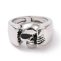 Alloy Skull Finger Ring&nbsp;LS-RJEW-H109-04AS